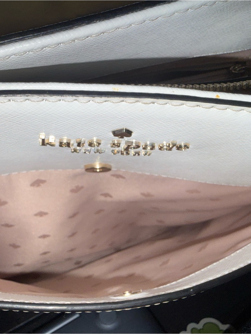 kate spade Beige, White & Black Leather Tote - Picture 16 of 16